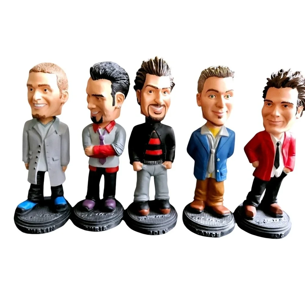 Vtg NSYNC Best Buy Exclusive Collectible Bobblehead Dolls W Boxes FULL SET 2001